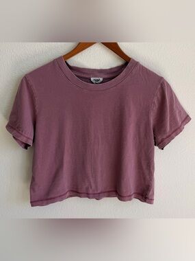 Cotton On Dusty Mauve Cropped Crew Neck Tee
